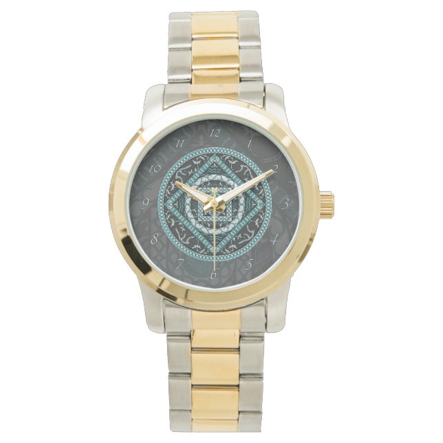 Aquarius Mandala horloge (Voorkant)