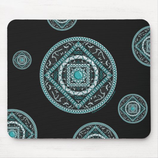 Aquarius Mandala Mousepad Muismat (Voorkant)