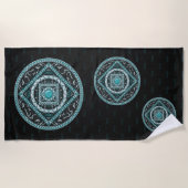 Aquarius Mandala-strandhanddoek Strandlaken (Voorkant)