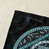 Aquarius Mandala-strandhanddoek Strandlaken (In situ)
