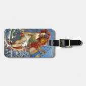 Aquarius Mermaid Gothic Blue Art Bagagelabel (Voorkant horizontaal)