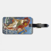 Aquarius Mermaid Gothic Blue Art Bagagelabel (Achterkant horizontaal)