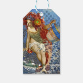 Aquarius Mermaid Gothic Blue Art Cadeaulabel (Voorkant)