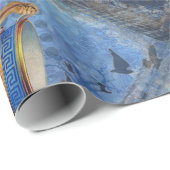 Aquarius Mermaid Gothic Blue Art Cadeaupapier (Rol Hoek)