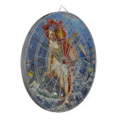 Aquarius Mermaid Gothic Blue Art Dartbord (Voorkant Links)