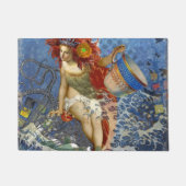 Aquarius Mermaid Gothic Blue Art Deurmat (Voorkant)