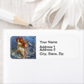 Aquarius Mermaid Gothic Blue Art Etiket (Insitu)