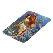 Aquarius Mermaid Gothic Blue Art Magneet (Linkerzijde)