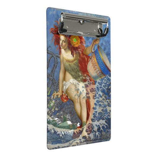 Aquarius Mermaid Gothic Blue Art Mini Klembord (Schuin)