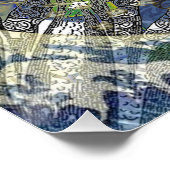 Aquarius Mermaid Gothic Blue Art Perfect Poster (Hoek)