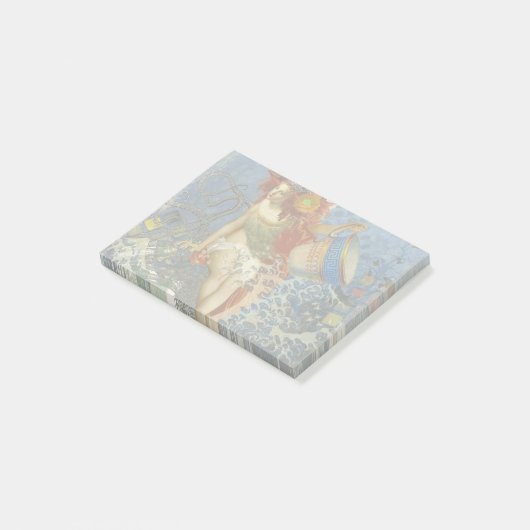 Aquarius Mermaid Gothic Blue Art Post-it® Notes (Schuin)