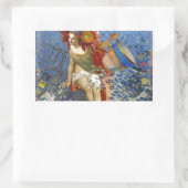 Aquarius Mermaid Gothic Blue Art Rechthoekige Sticker (Tas)