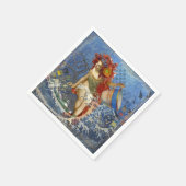 Aquarius Mermaid Gothic Blue Art Servet (Hoek)