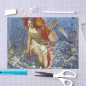 Aquarius Mermaid Gothic Blue Art Tissuepapier (Craft)