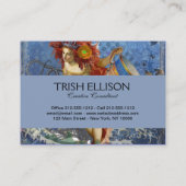 Aquarius Mermaid Gothic Blue Art Visitekaartje (Achterkant)