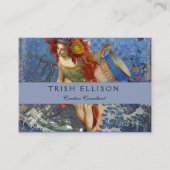 Aquarius Mermaid Gothic Blue Art Visitekaartje (Voorkant)