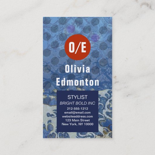 Aquarius Mermaid Gothic Blue Art Visitekaartje (Achterkant)