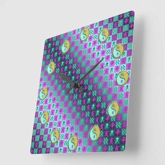 Aquarius & Metal Boar Vierkante Klok (Hoek)