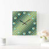 Aquarius & Metal Horse Vierkante Klok (Huis)