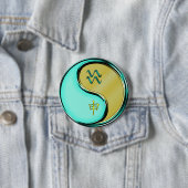 Aquarius & Metal Monkey Ronde Button 7,6 Cm (In situ)