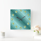 Aquarius & Metal Snake Vierkante Klok (Huis)