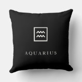 Aquarius – Minimalist Zodiac Decorative Pillow Kussen (Achterkant)