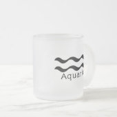 Aquarius-Mok Matglas Koffiemok (Voorkant rechts)