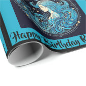 Aquarius Naam toevoegen Verjaardag Zodiac Gift Cadeaupapier (Rol Hoek)