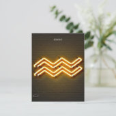 Aquarius neon sign Canvas Kaart (Staand voorkant)