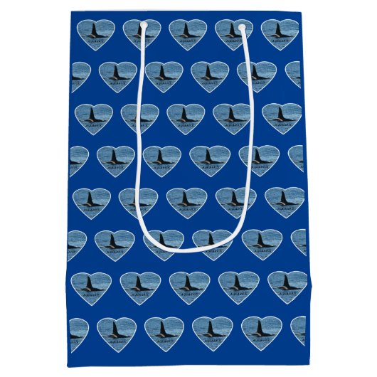 Aquarius Orca Killer Whale Navy Blauw Medium Cadeauzakje (Achterkant)