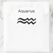 Aquarius Ovale Sticker (Tas)