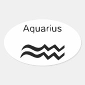 Aquarius Ovale Sticker (Voorkant)
