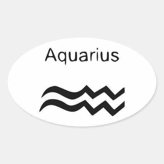 Aquarius Ovale Sticker (Voorkant)