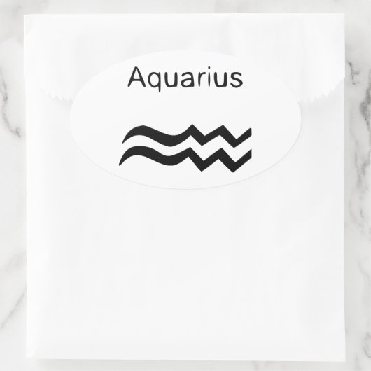 Aquarius Ovale Sticker (Tas)