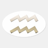 Aquarius Ovale Sticker (Voorkant)