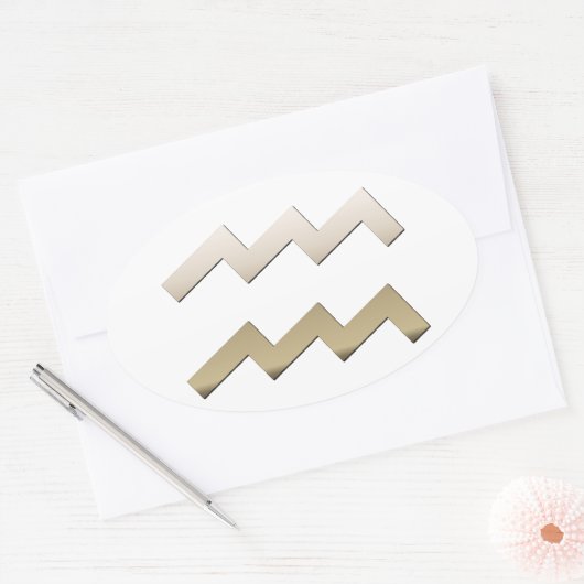 Aquarius Ovale Sticker (Envelop)