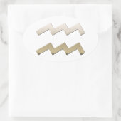 Aquarius Ovale Sticker (Tas)