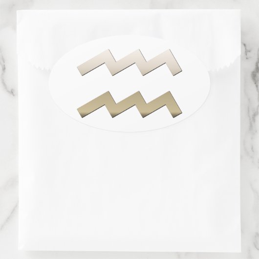 Aquarius Ovale Sticker (Tas)