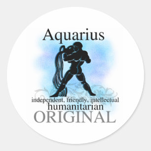 Aquarius over jou ronde sticker