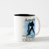 Aquarius over jou tweekleurige koffiemok (Voorkant rechts)