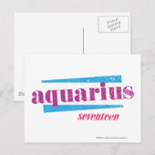 Aquarius Paars Briefkaart (Voorkant / Achterkant)