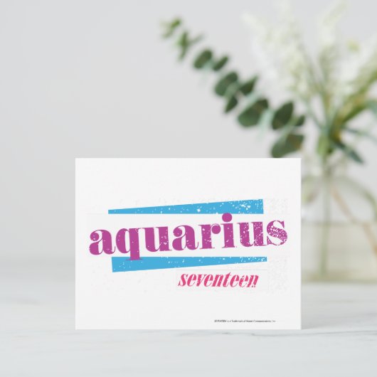 Aquarius Paars Briefkaart (Staand voorkant)