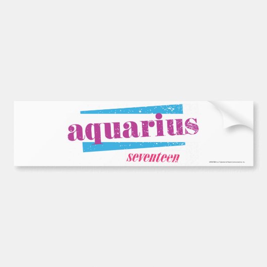 Aquarius Paars Bumpersticker (Voorkant)