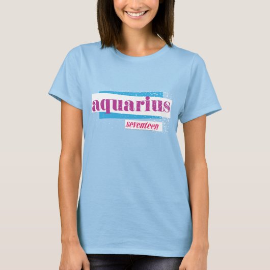 Aquarius Paars T-shirt (Voorkant)
