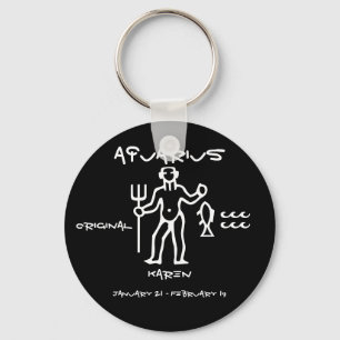 Aquarius Personalized Sleutelhanger