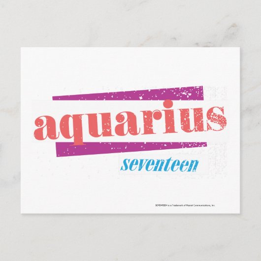 Aquarius Pink Briefkaart (Voorkant)