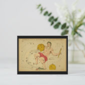 Aquarius, Piscis Australis & Ballon Aerostatique Briefkaart (Staand voorkant)