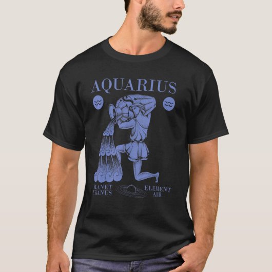 Aquarius Planet Uranus Element Air 3 T-shirt (Voorkant)