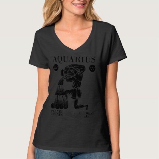 Aquarius Planet Uranus Element Air 4 T-shirt (Voorkant)