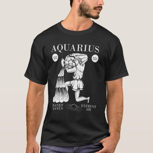 Aquarius Planet Uranus Element Air 5 T-shirt (Voorkant)